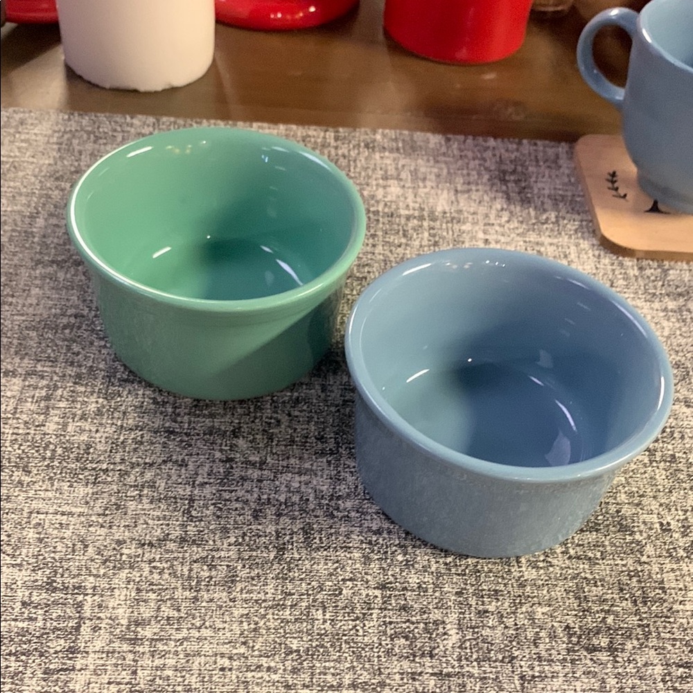 Fiesta Periwinkle & Mint 4” Ramekin Pair